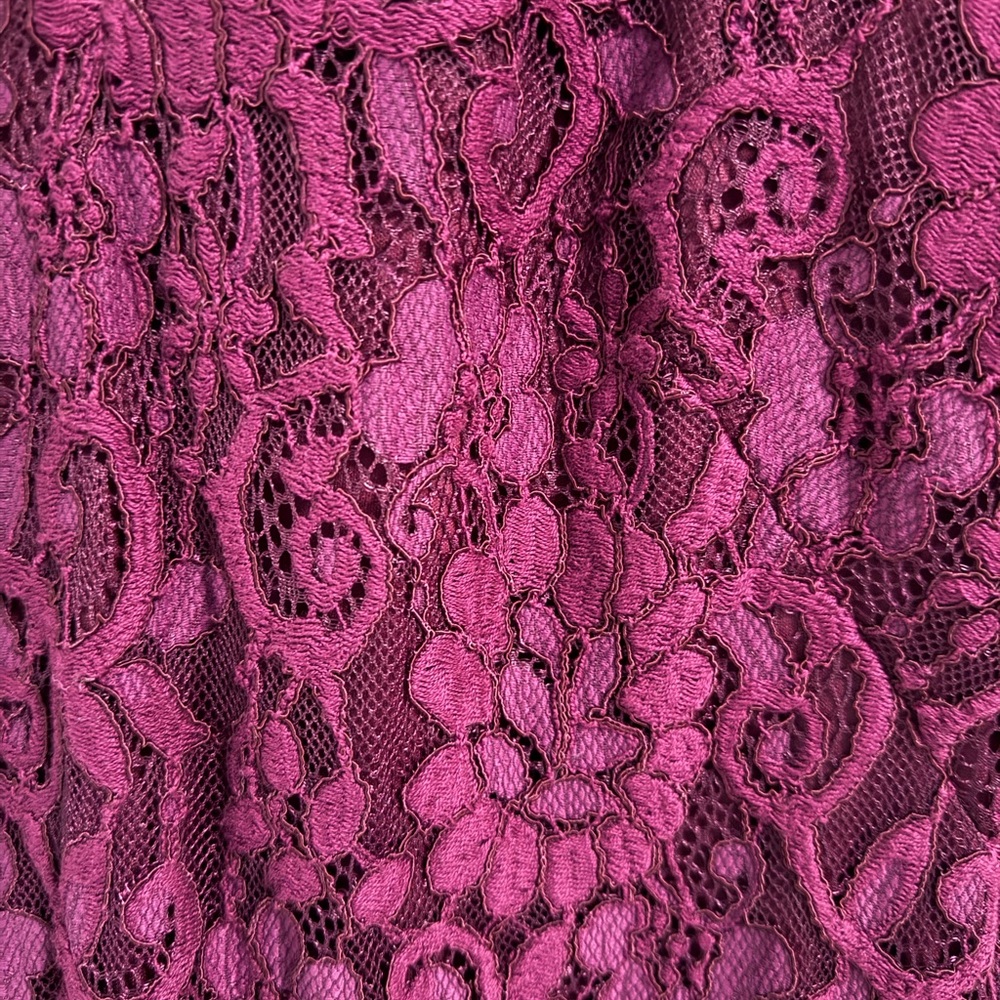 Lauren Ralph Lauren Plum Lace Sheath Dress Short Sleeve Size 6 - Picture 2 of 5